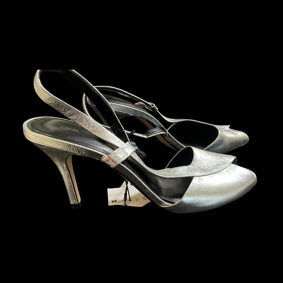 NWT Zara Vintage Open-Toe High Heel Sandals With Ankle Strap - Picture 12 of 15